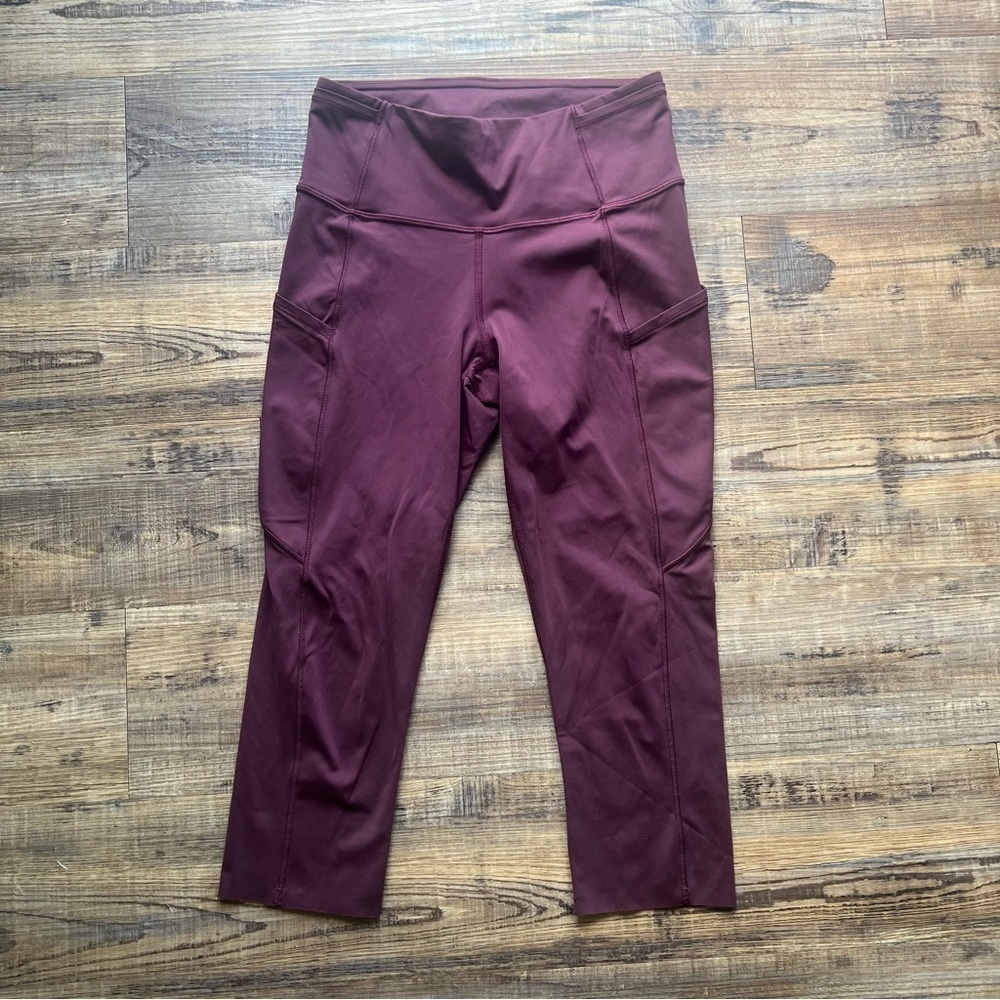 Lululemon Fast Free Crop II *Nulux 19" Dark Adobe Leggings , Size 6